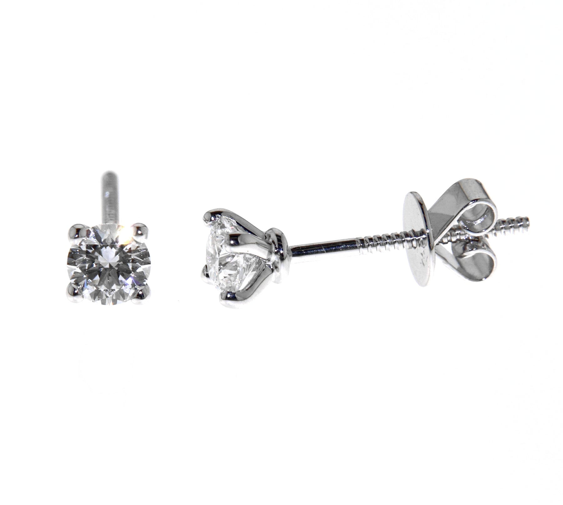 White Gold Lab Grown Diamond Studs | 0.60 CT