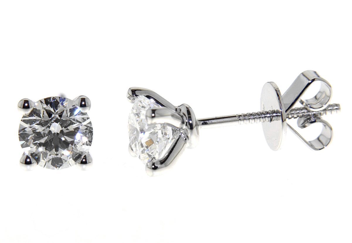 White Gold Lab Grown Diamond Studs | 2 CT