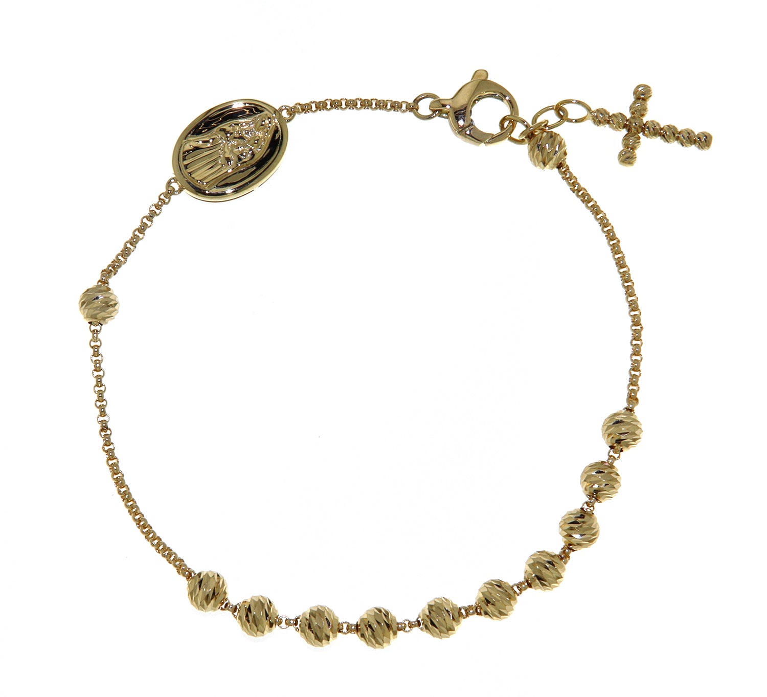 Yellow Gold Rosary Bracelet