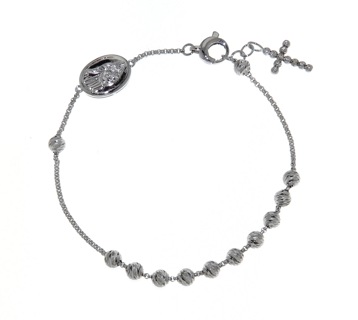 White Gold Rosary Bracelet