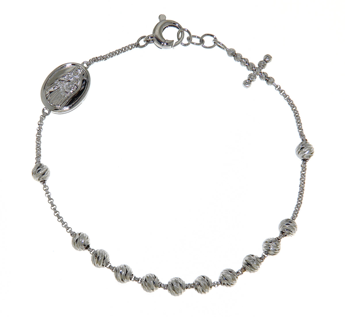 White Gold Rosary Bracelet