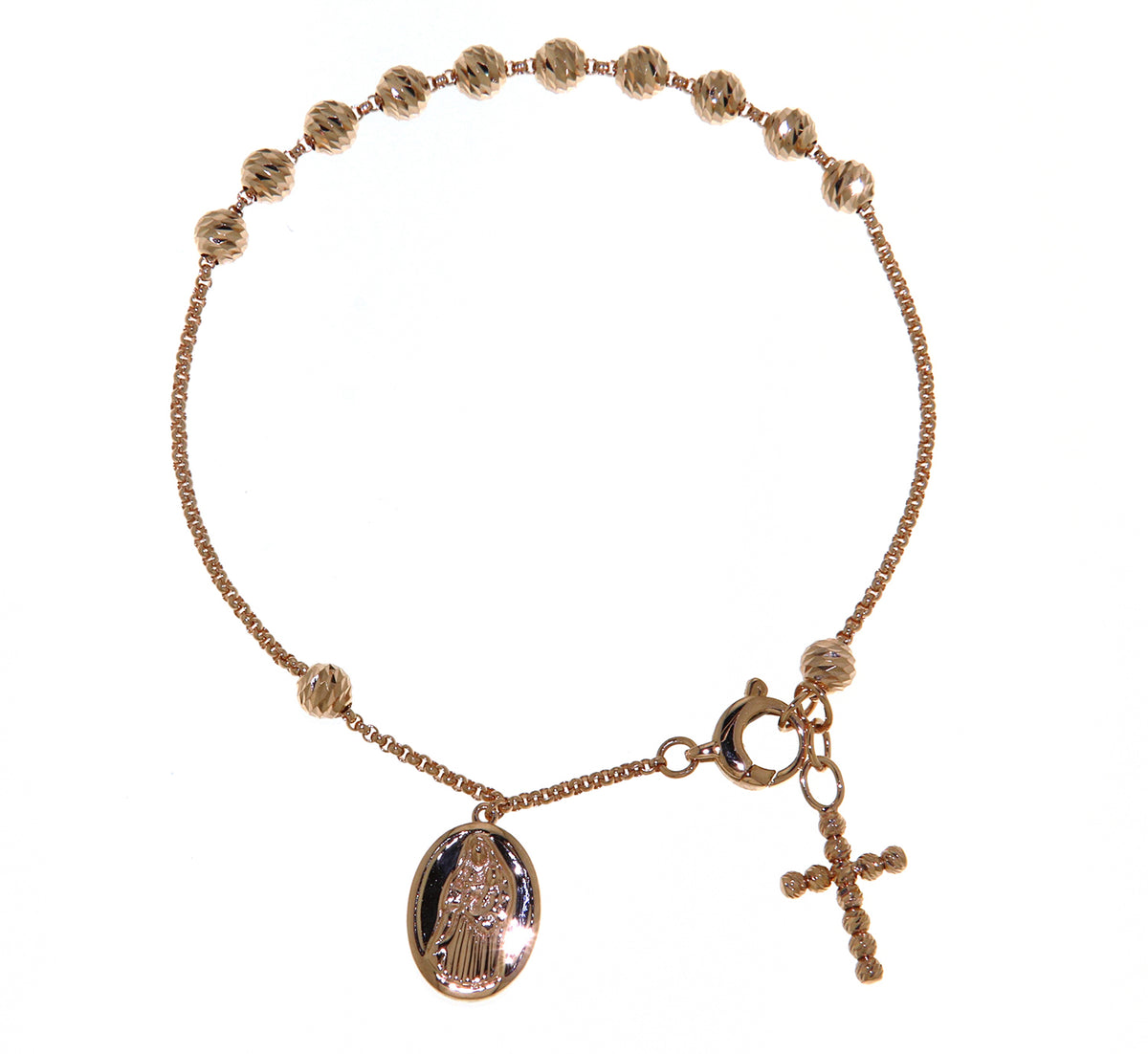 Rose Gold Rosary Bracelet