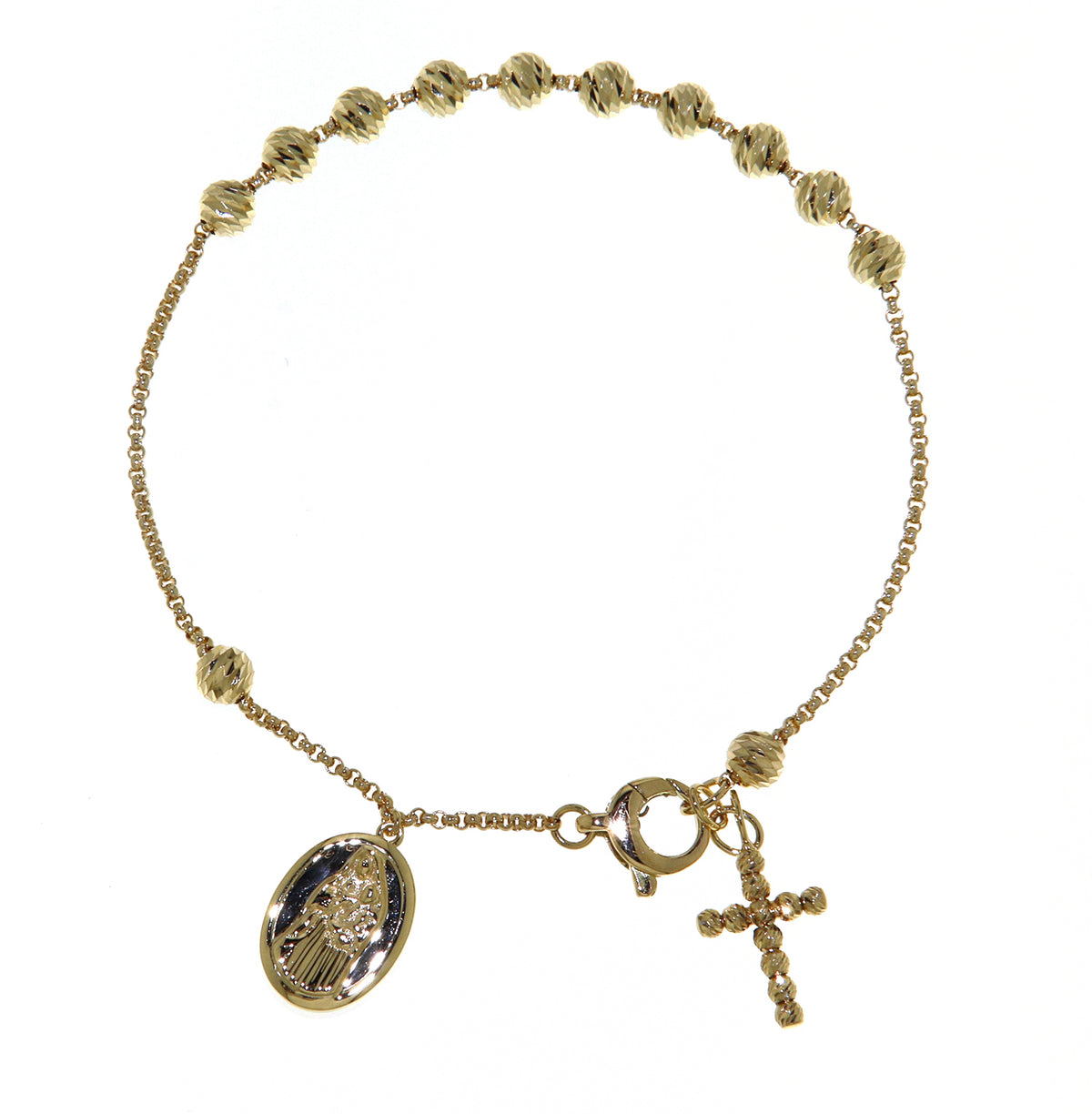 Yellow Gold Rosary Bracelet