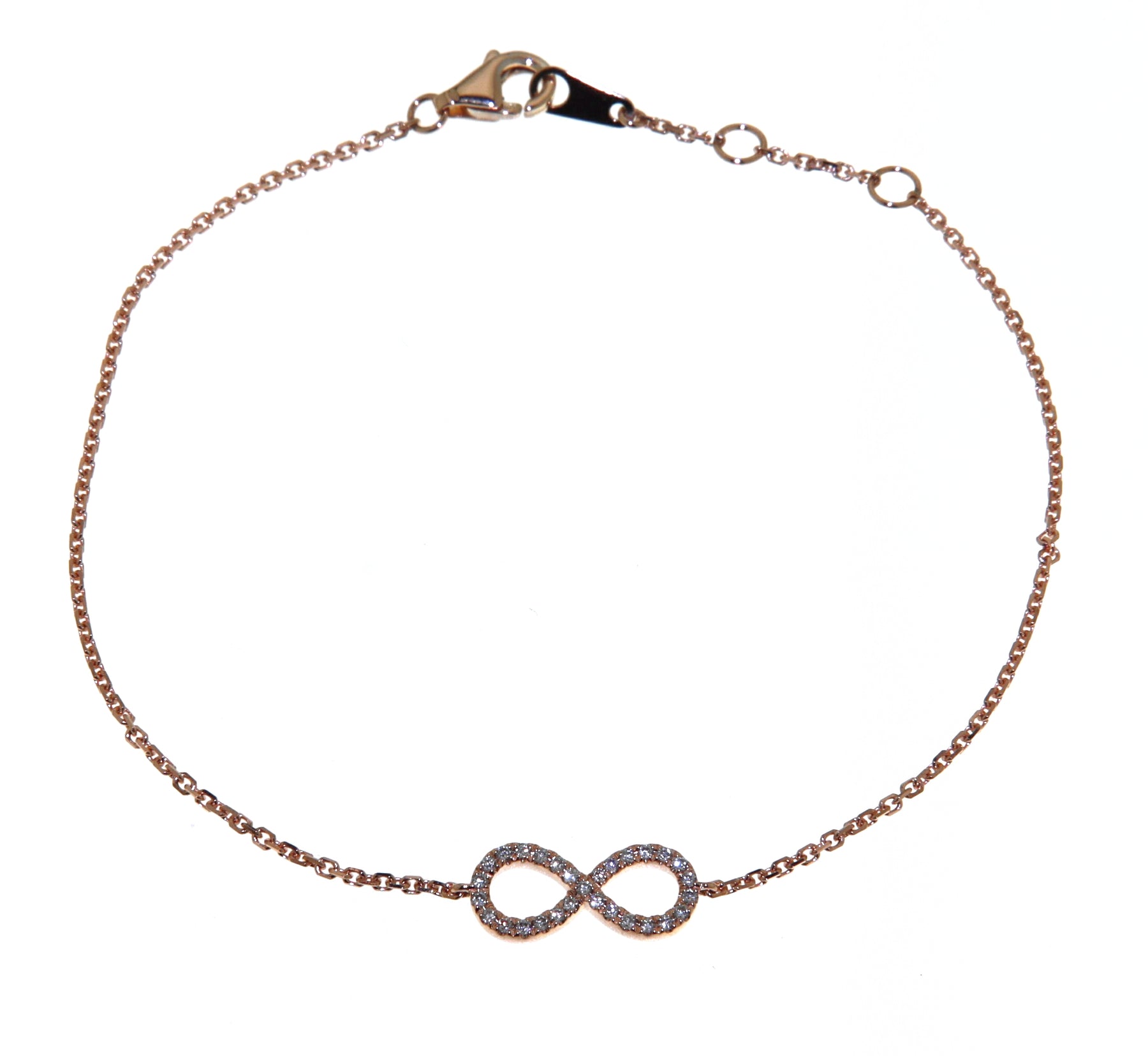 'Infinity' Rose Gold Diamond Bracelet