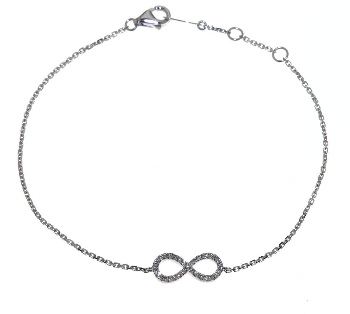 'Infinity' White Gold Diamond Bracelet