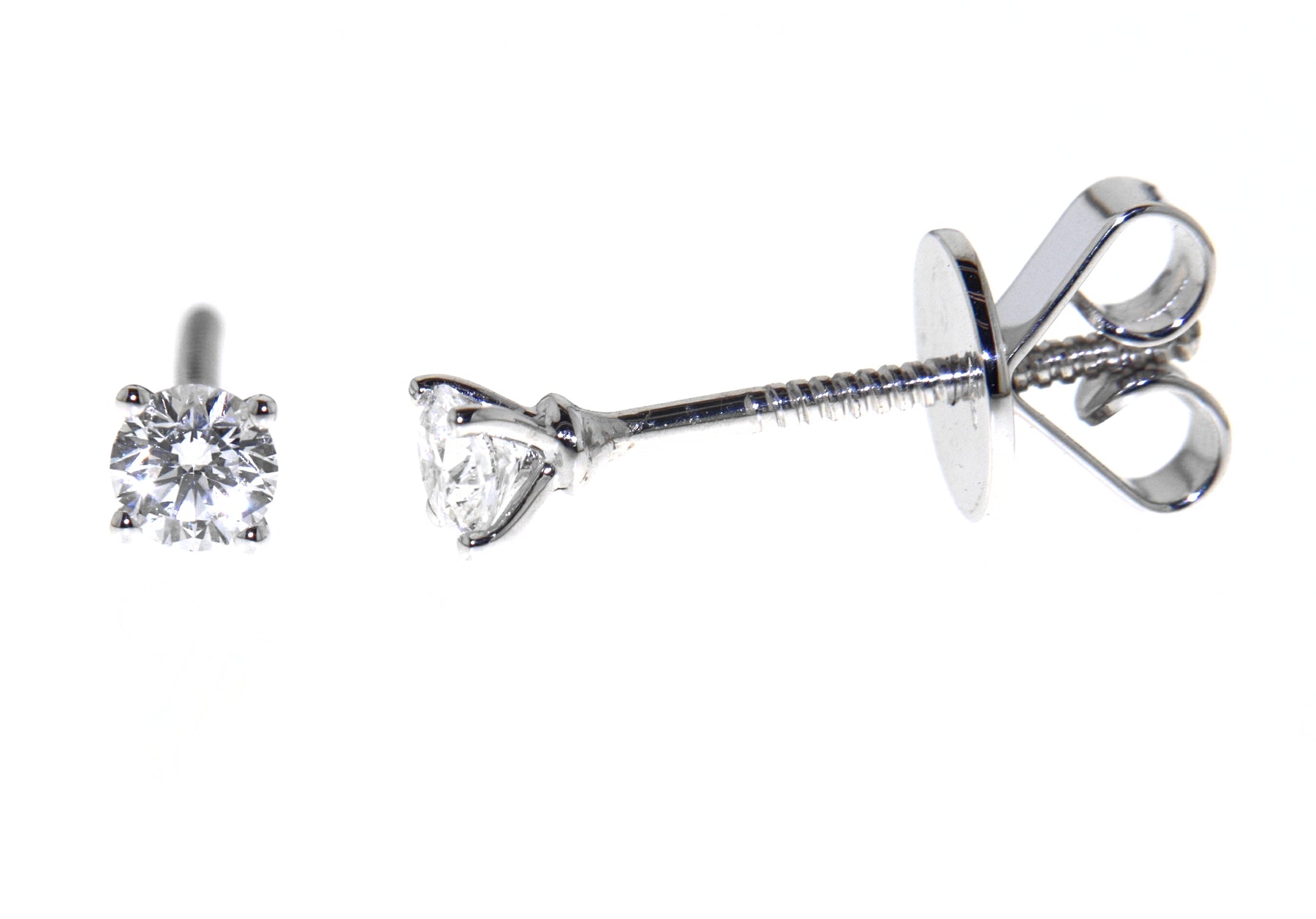 White Gold Diamond Studs | 0.30 CT