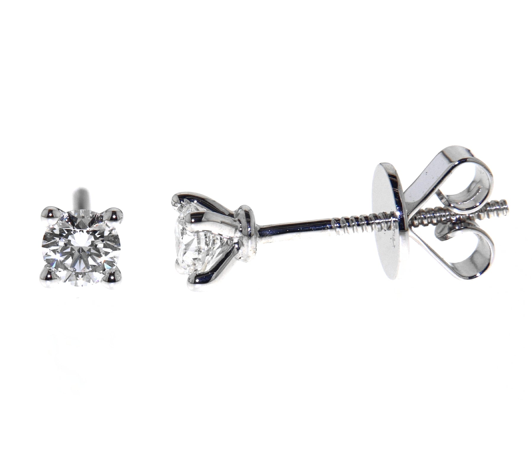 White Gold Diamond Studs | 0.50 CT