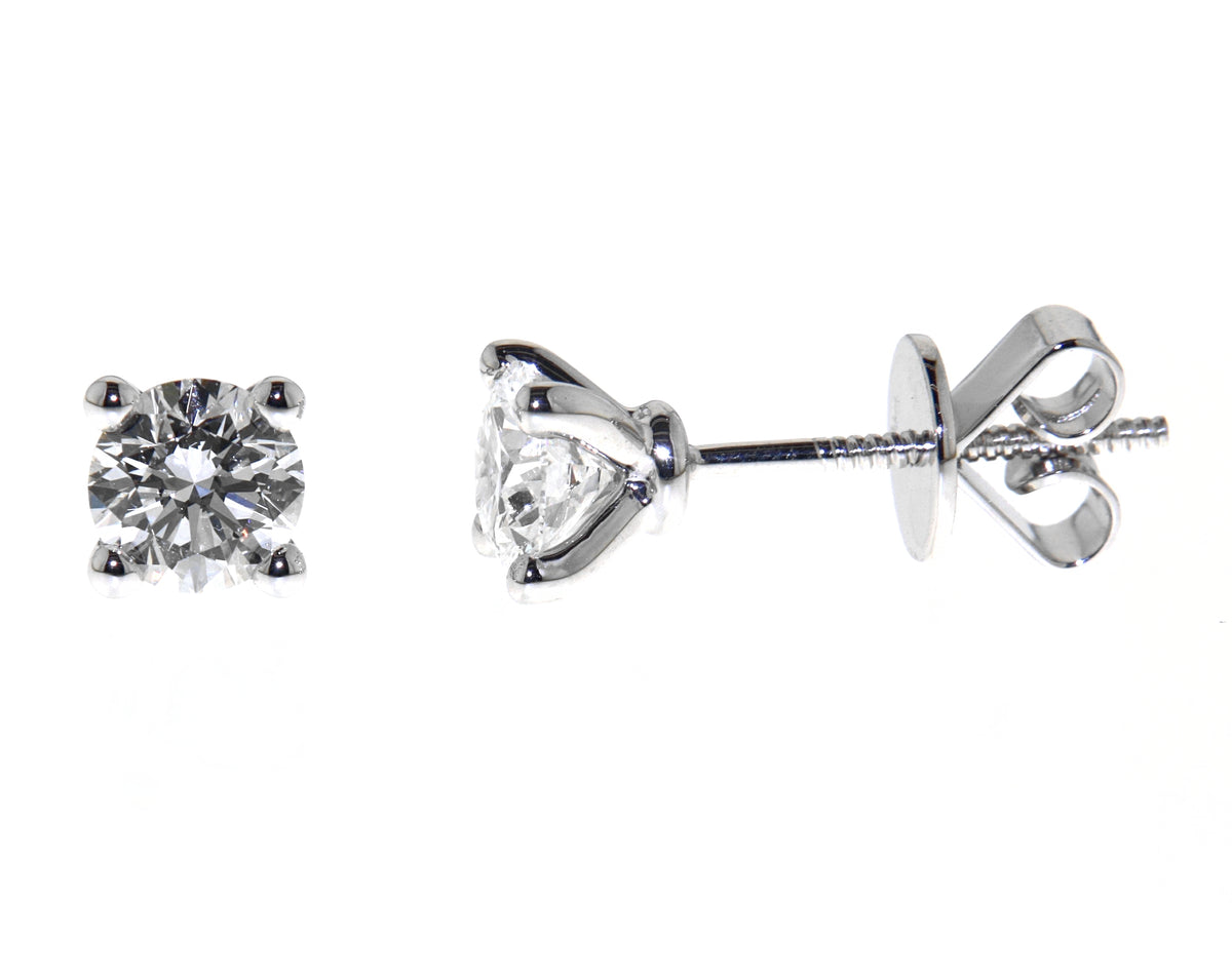 White Gold Diamond Studs | 1.40 CT