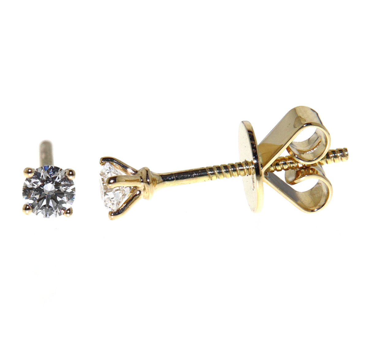 Yellow Gold Diamond Studs | 0.30 CT