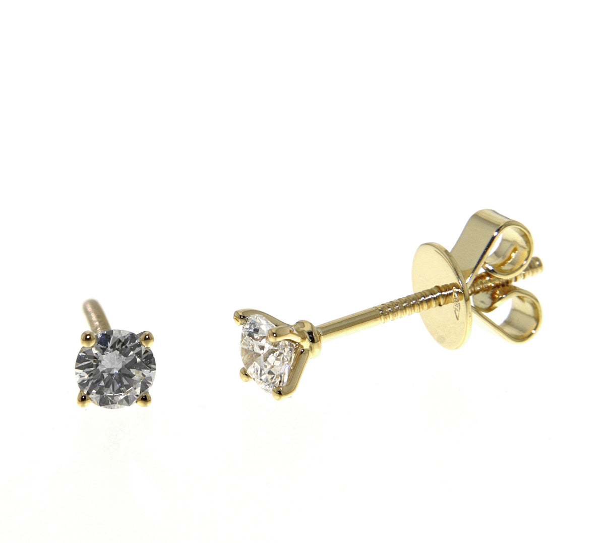 Yellow Gold Diamond Studs | 0.50 CT