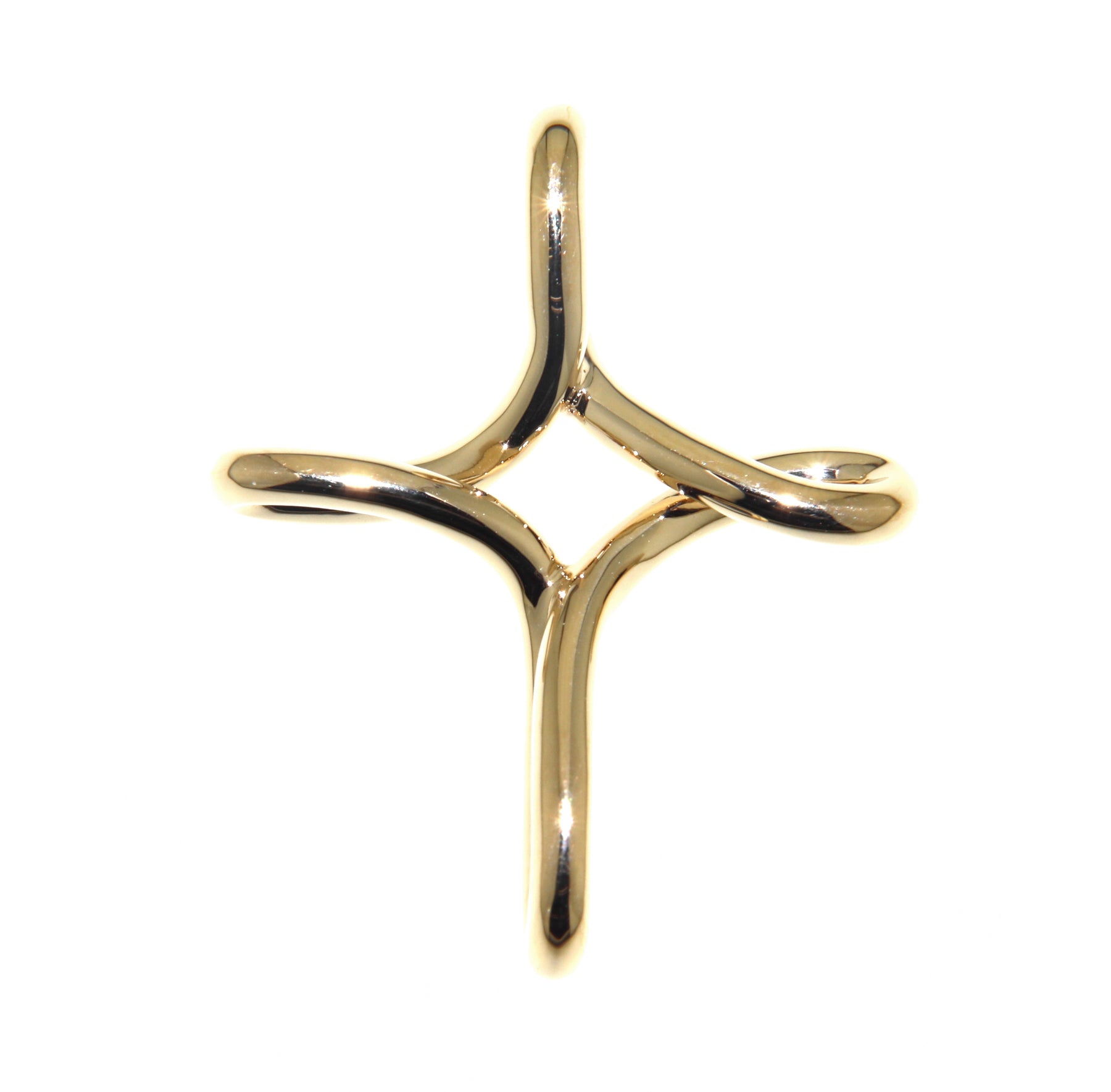 Yellow Gold Infinity Cross Pendant