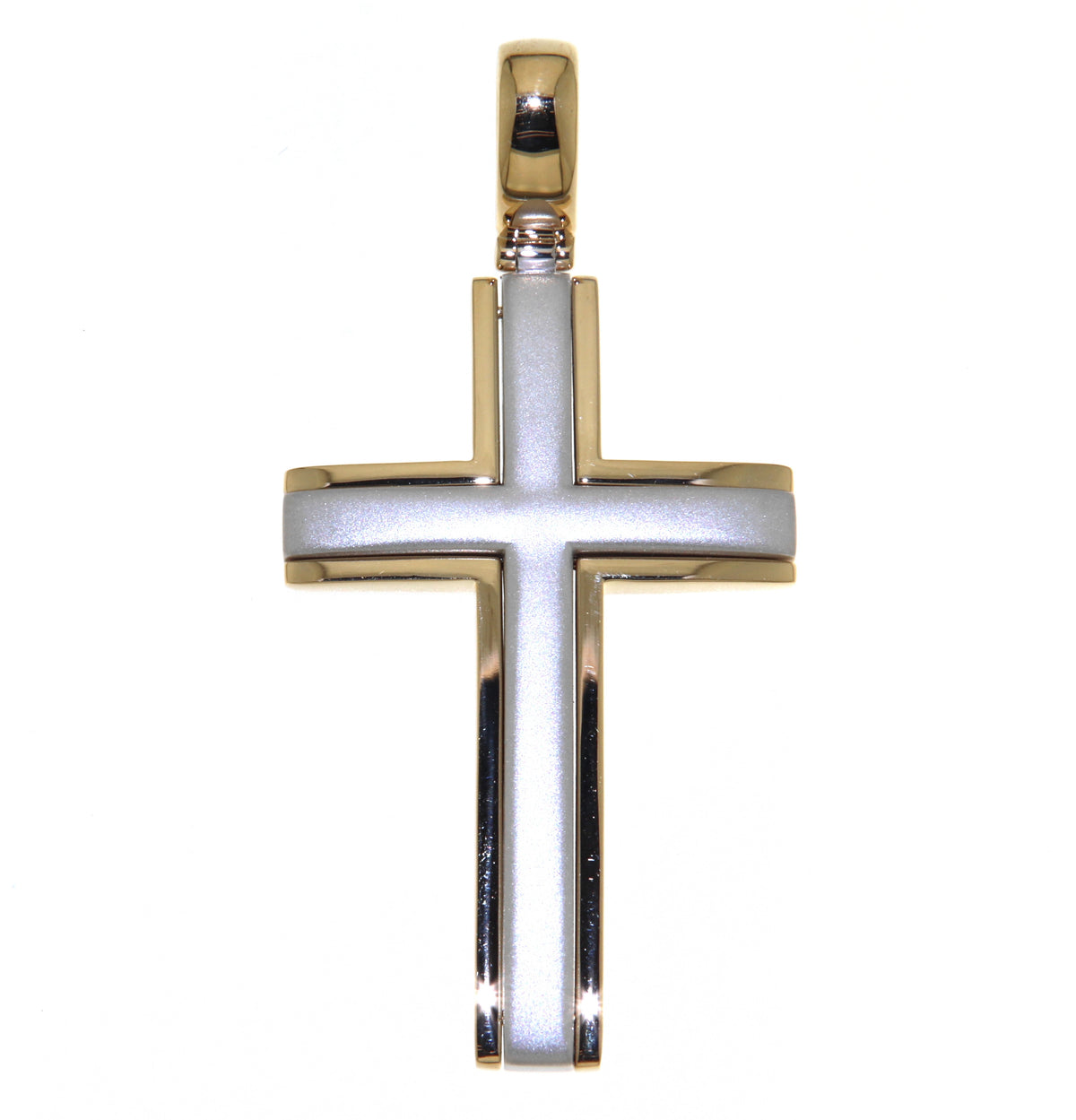 Two Tone Cross Pendant