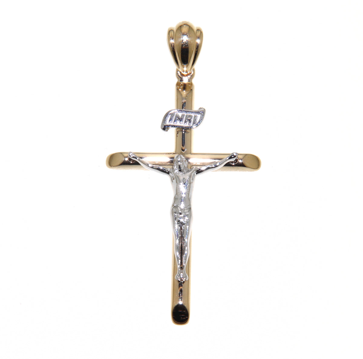 Two Tone Crucifix Pendant