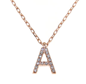 'A' Initial Diamond Necklace