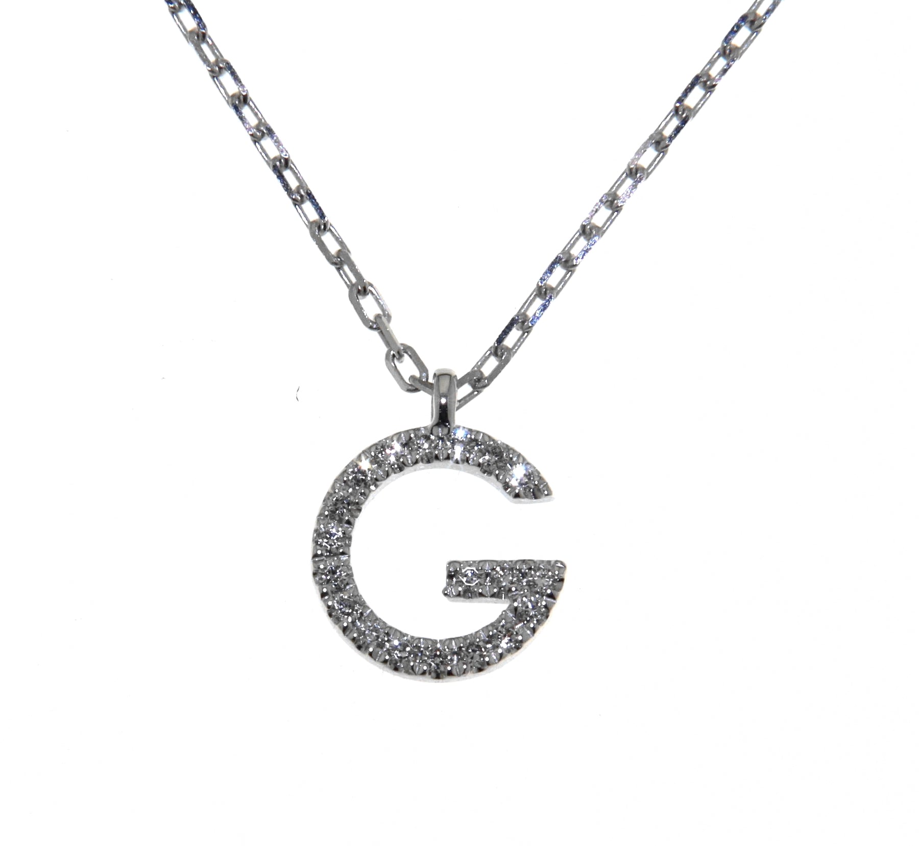 'G' Initial Diamond Necklace