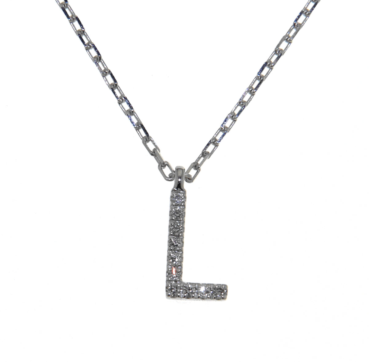 'L' Initial Diamond Necklace