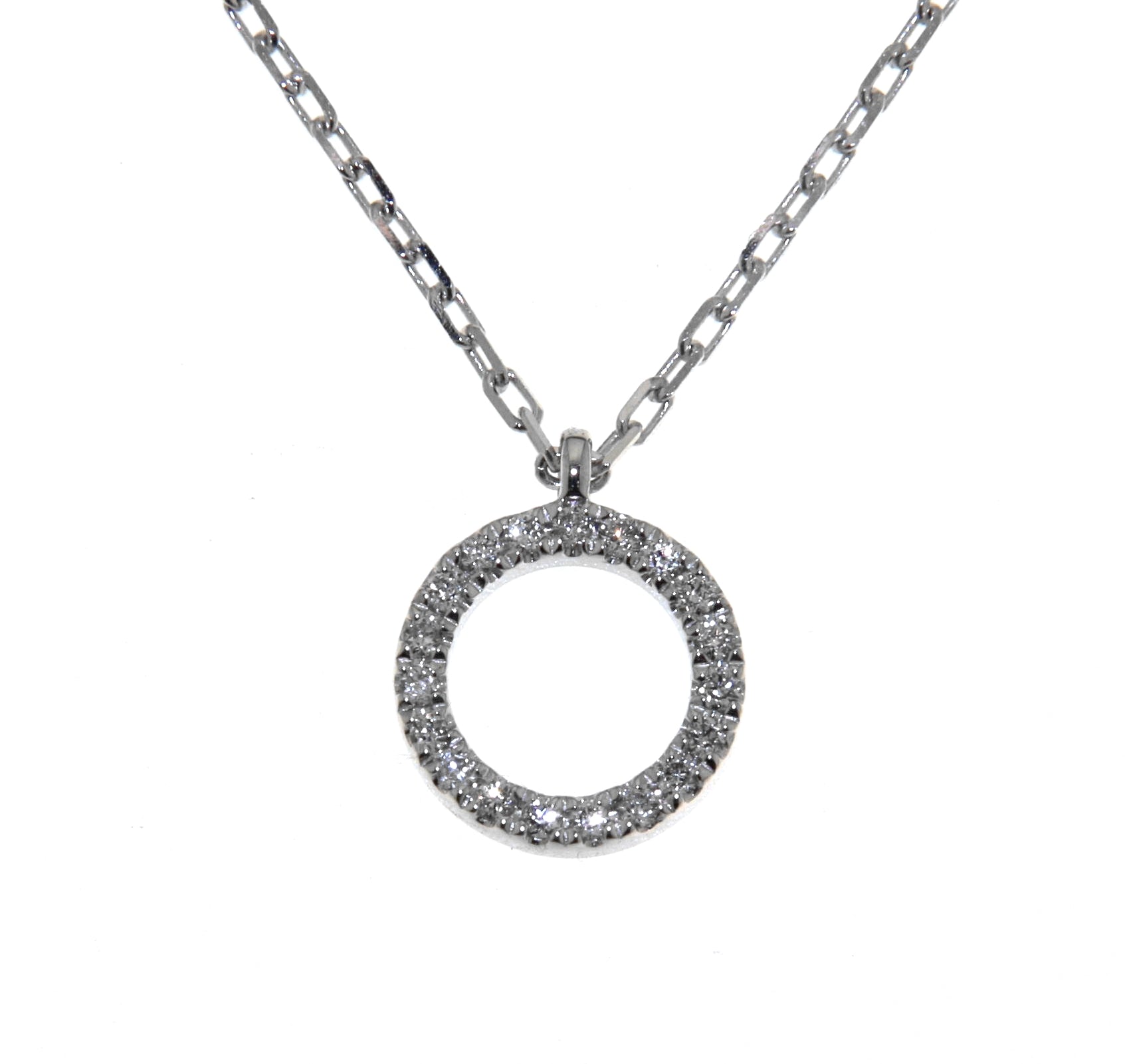 'O' Initial Diamond Necklace