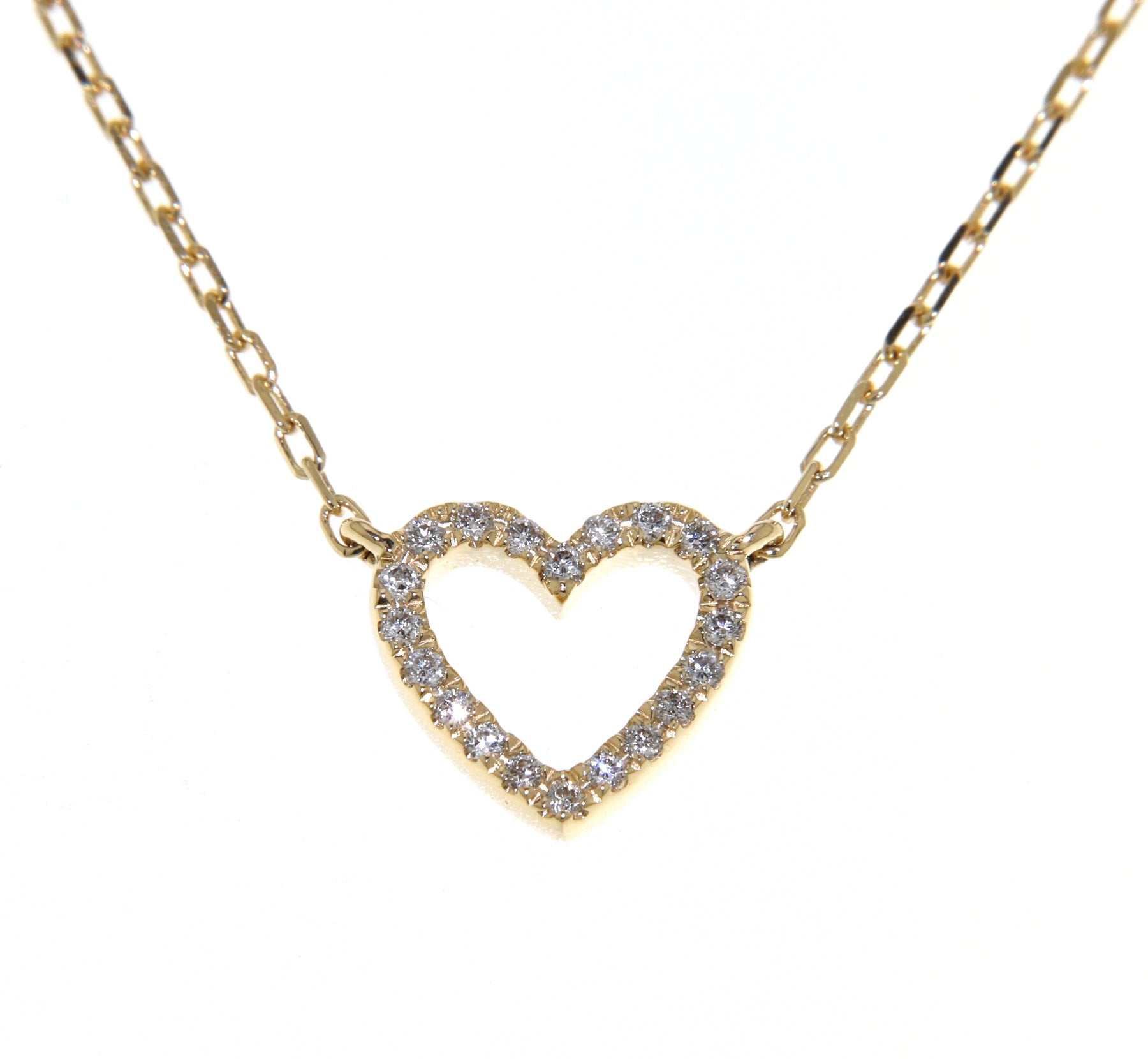 'Heart' Yellow Gold Diamond Necklace