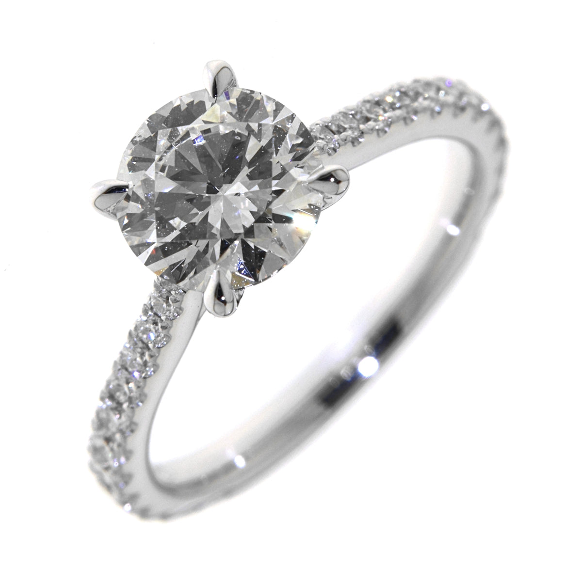 White Gold Round Diamond Engagement Ring