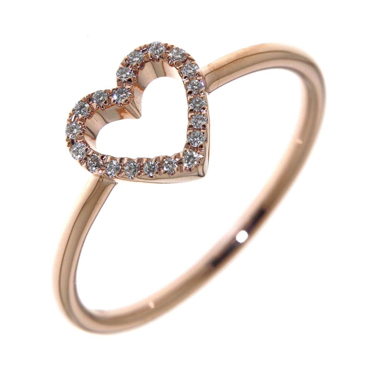 'Heart' Rose Gold Diamond Ring