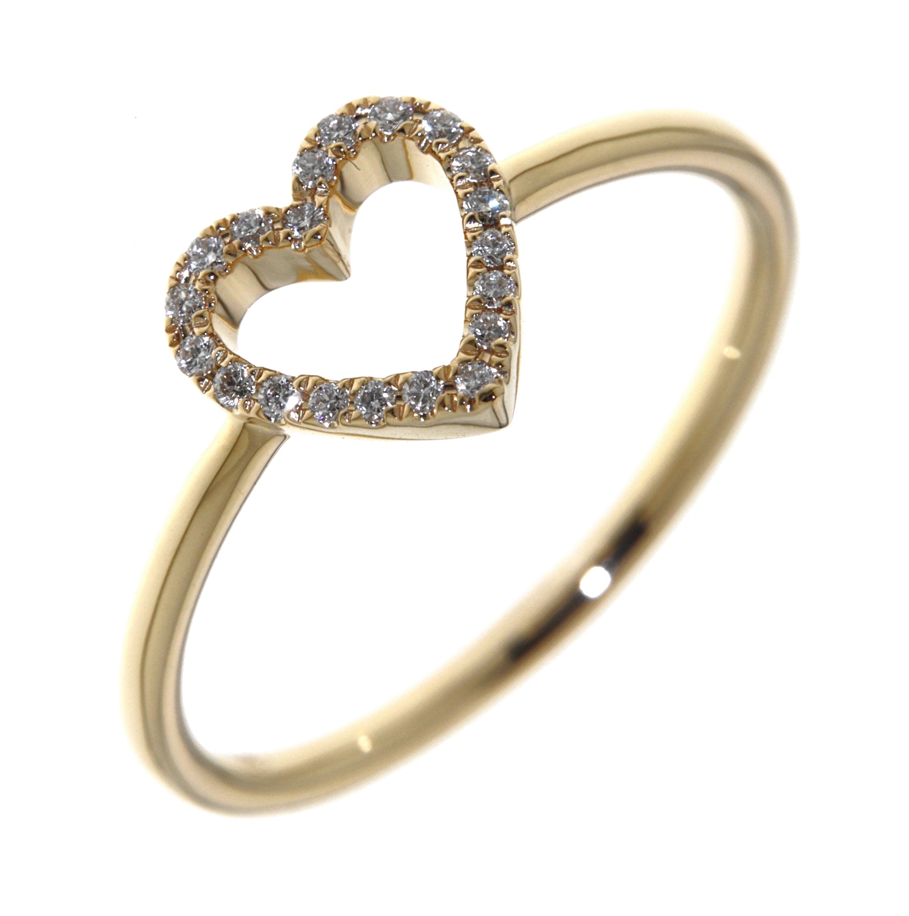 'Heart' Yellow Gold Diamond Ring