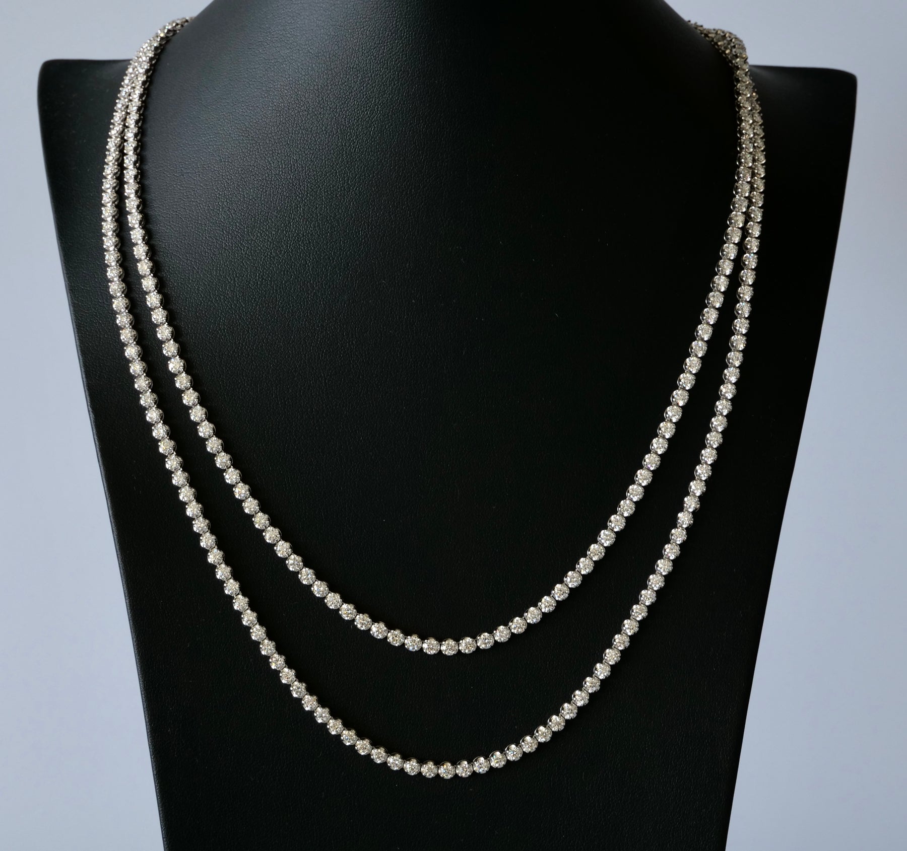 White Gold Diamond Tennis Necklaces