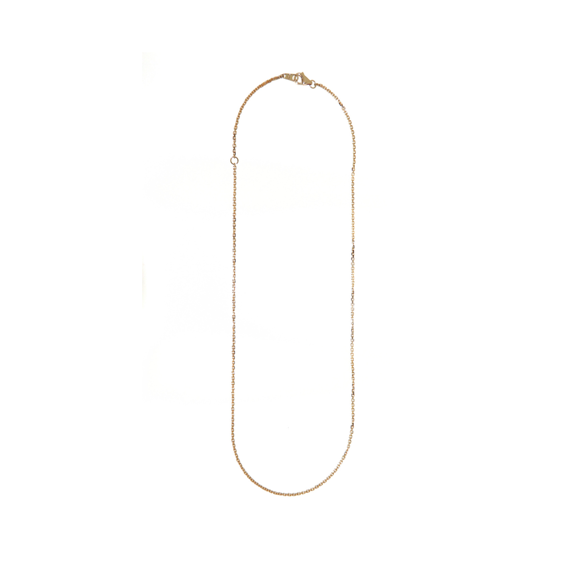 Yellow Gold Diamond Cut Cable Chain - 40cm