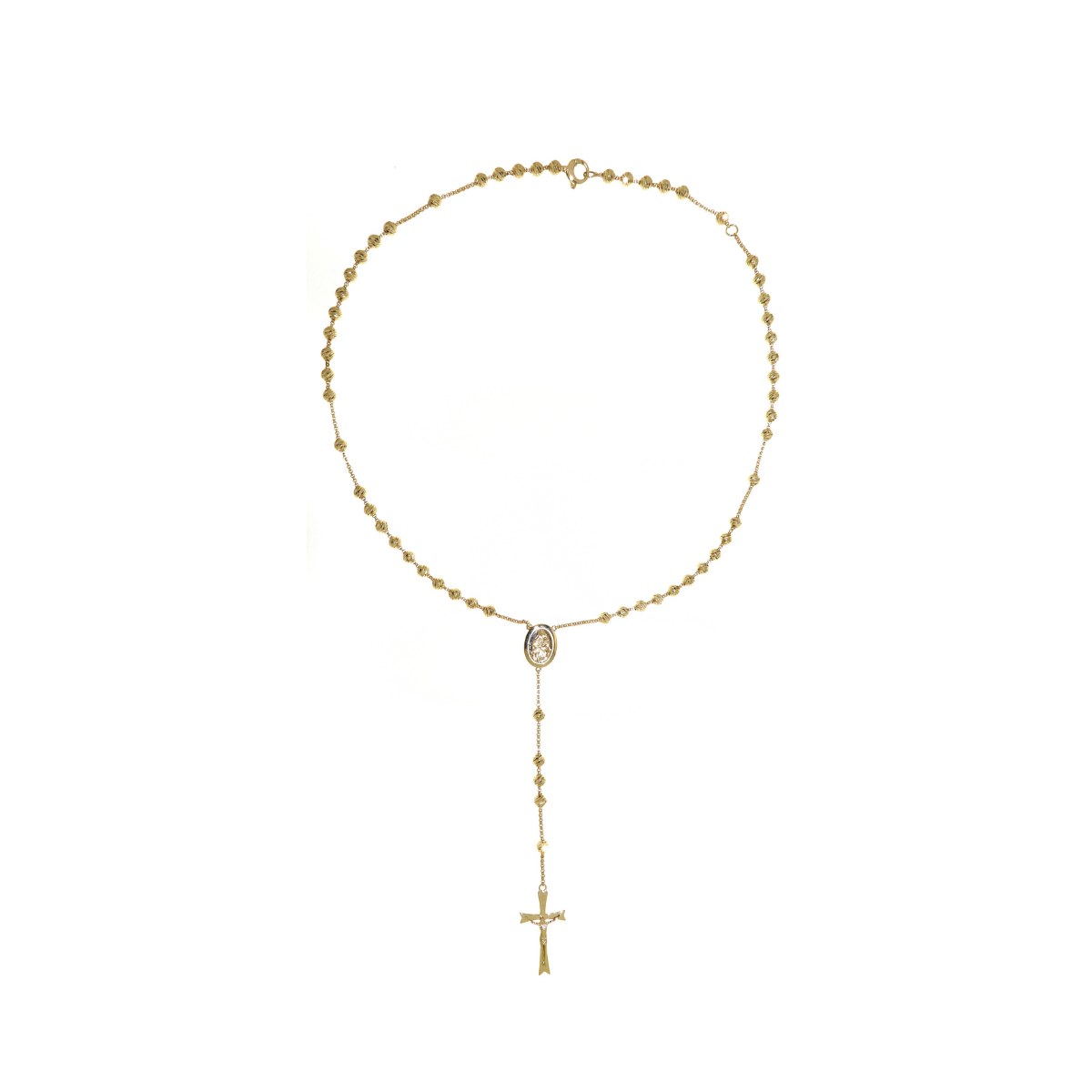 Yellow Gold Rosary Necklace