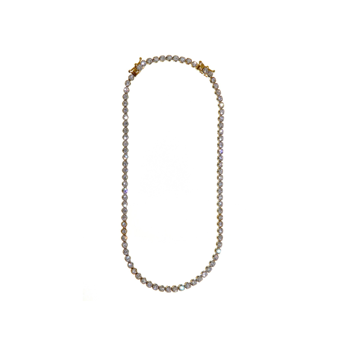 Children's 18k Yellow Gold 5.10ct Tennis Necklace