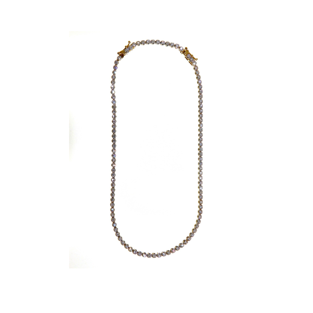 Children's 18k Yellow Gold 3.07ct Tennis Necklace