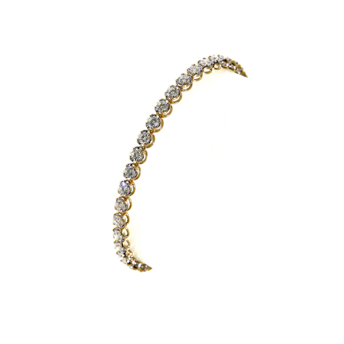 Children's 18kt Yellow Gold Tennis Bracelet