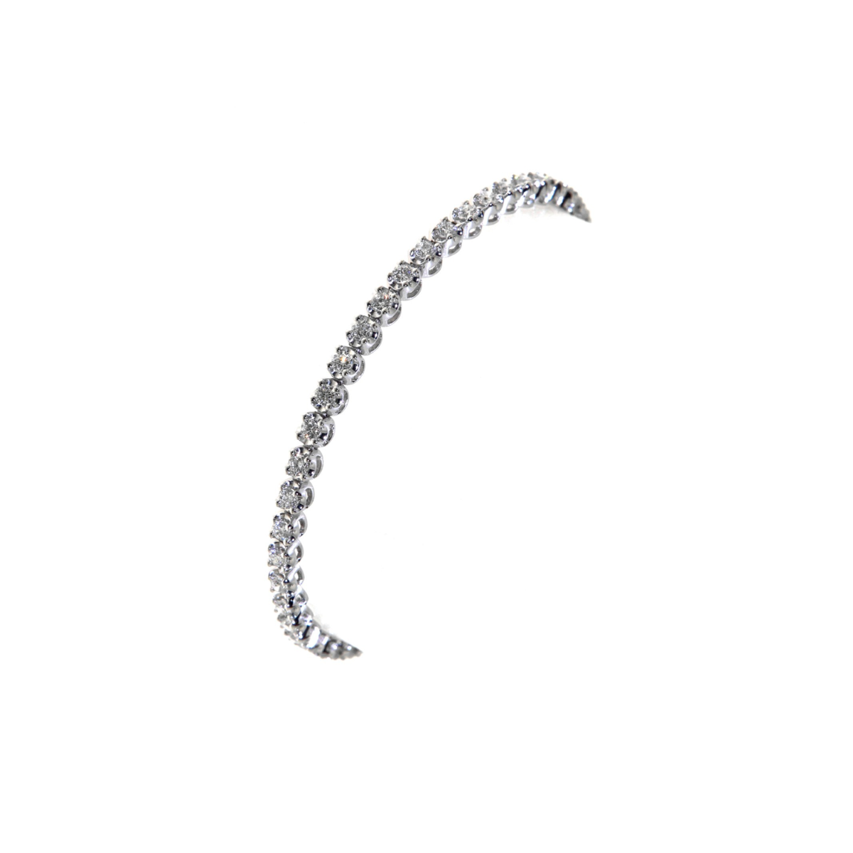 Children's 18kt White Gold Tennis Bracelet