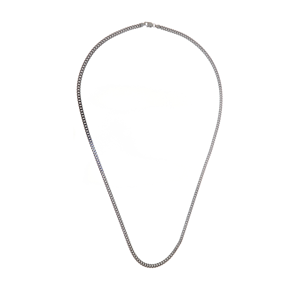 White Gold Curb Chain - 60cm